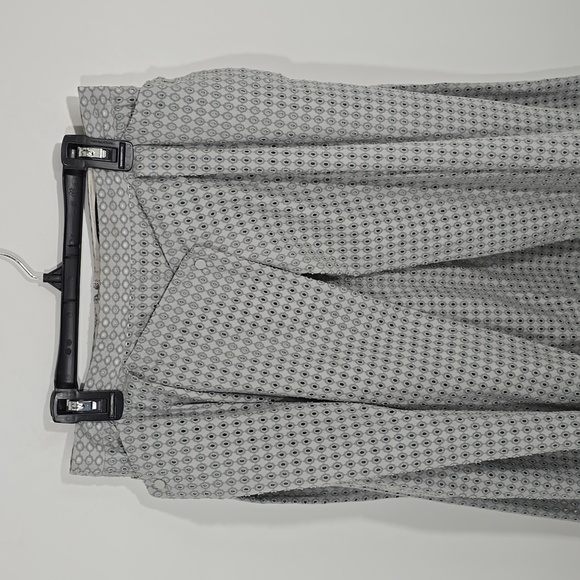 {Tibi} Riko Eyelet Flat Origami Skirt In Kumo Grey - Size 6 - Picture 6 of 17